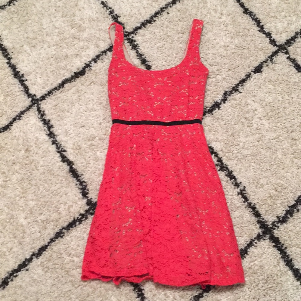 Coral Lace Dress